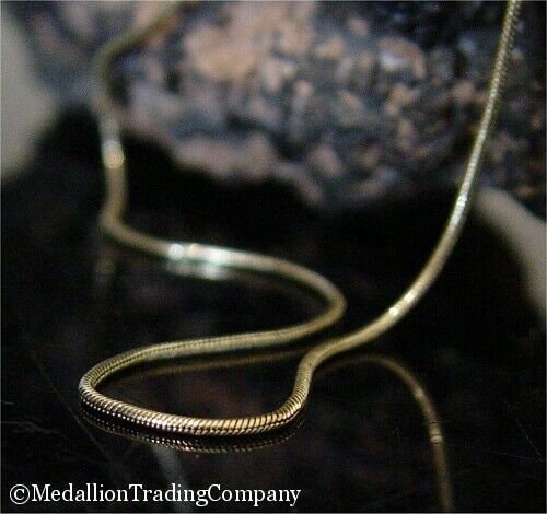 14k Yellow Gold Round Smooth Snake 1mm Chain Ankle Bracelet Anklet 10 Inch