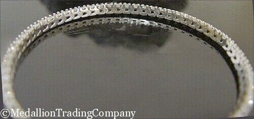 Classic 14k Solid White Gold 2.17 Carat Natural Diamond Line Tennis Bracelet 7"