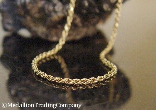 Classic 14k Solid Yellow Gold Twist Rope Layer 2mm Bracelet 7.25" Lobster Clasp