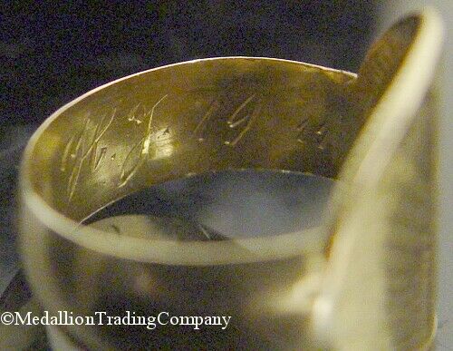 Antique 18k Yellow Gold 1912 2 1/2 Dollar $2.50 Indian Head Coin Ring