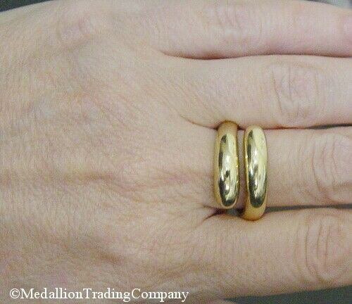 18k Yellow Gold Snake Style Wrap Band Bypass Ring .50 Inch Wide 6.82 gram Size 8