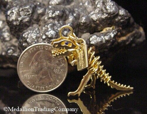 Rare 14K Solid Gold Coach Large Rexy Dinosaur Charm Limited Edition 55/75 12 gr