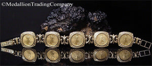 14k 22k Gold 2005 $5 Coins Liberty American Eagle 5 Coin Bracelet 36.35 grams AE