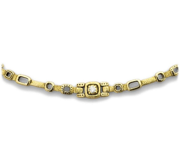 18k Yellow Gold Alex Sepkus Diamond Path Choker Necklace